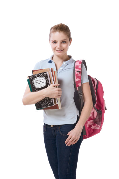 背包里的白人大学生图片下载