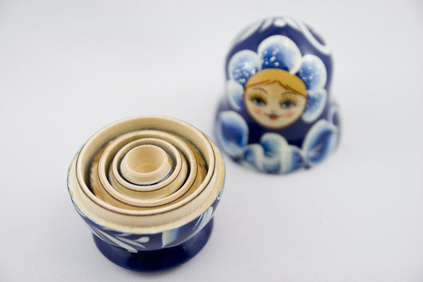 蓝色嵌套娃娃图片下载