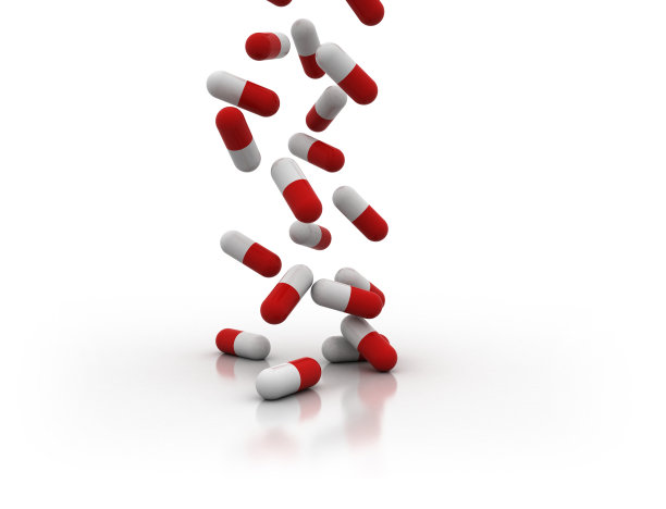 胶囊孤立在白色背景图片下载