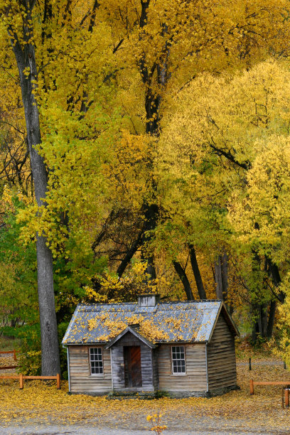 秋天的小木屋图片下载