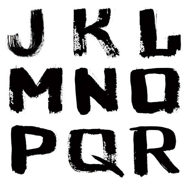 手写黑墨水字母图片下载