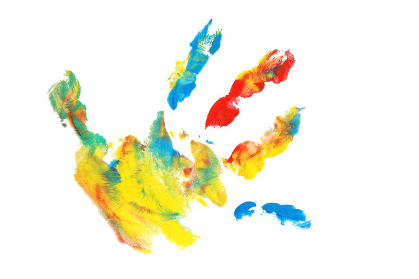 手印不同鲜明的颜色图片下载