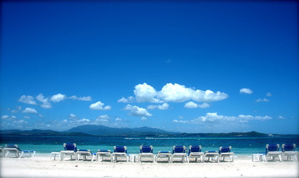 蓝色的海滩图片下载