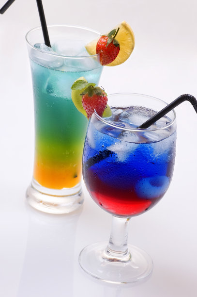 两杯水果潘趣酒图片下载