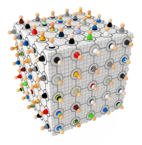 卡通人群，链接计划立方体图片下载