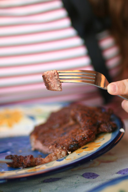 咬的牛排图片下载