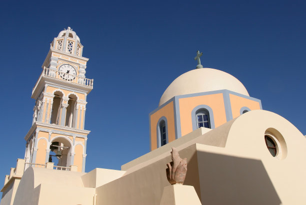 教堂,圣托里尼岛希腊图片下载