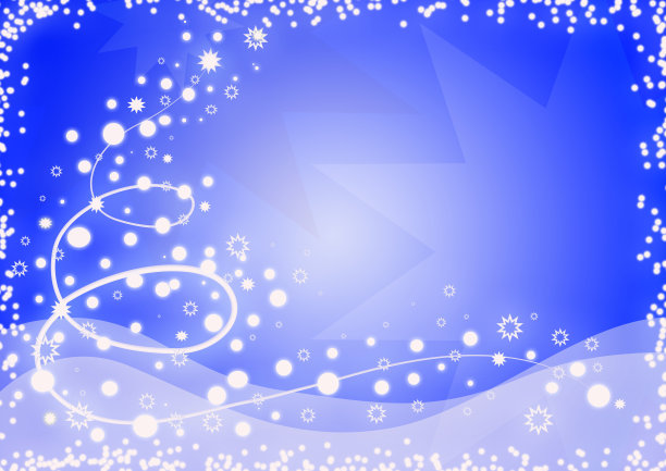 蓝色的圣诞背景图片下载