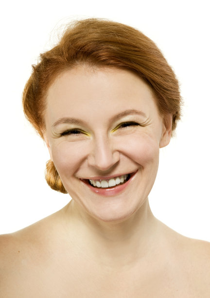 自然美丽成人快乐微笑女人图片下载