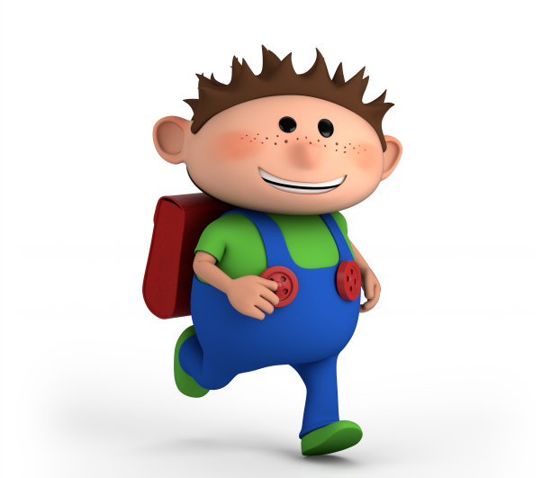 学校里男孩的运行图片下载