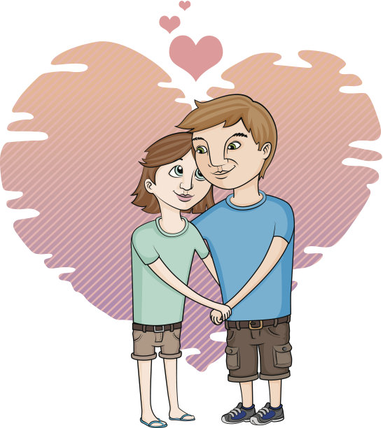 恋爱中的年轻情侣图片下载