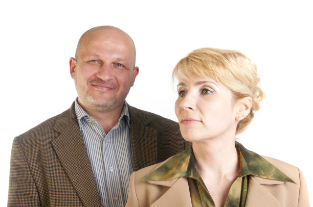 两个商人的肖像。图片下载