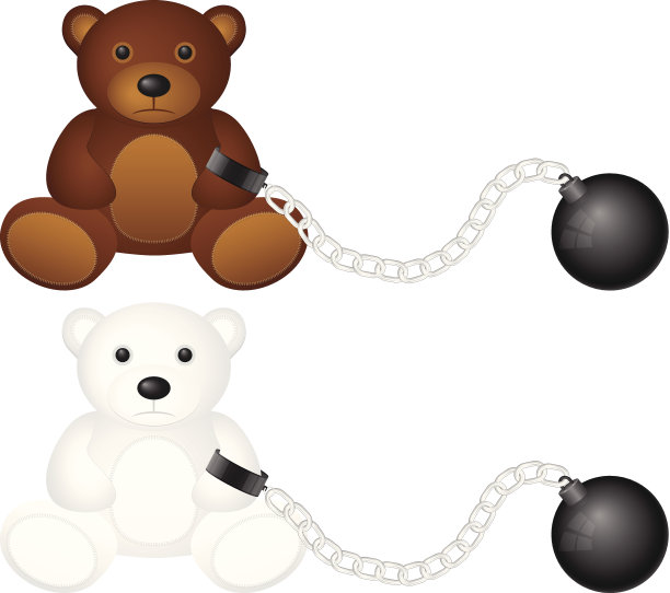 带泰迪熊的脚镣图片下载