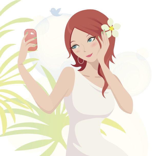 度假自画像图片下载