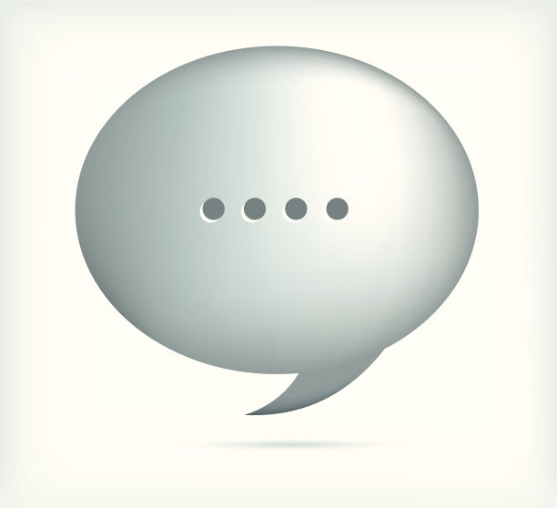 银色语音气泡图标图片下载