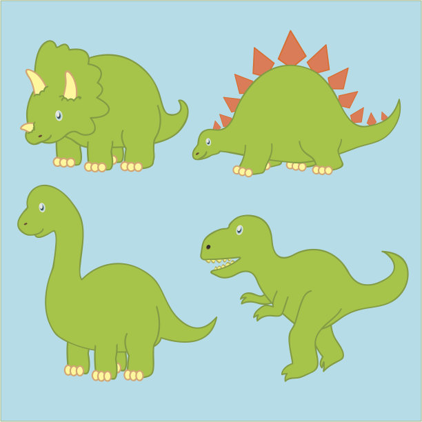 四个恐龙图片下载