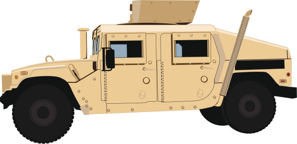 Tan悍马(HMMWV)侧矢量图片下载