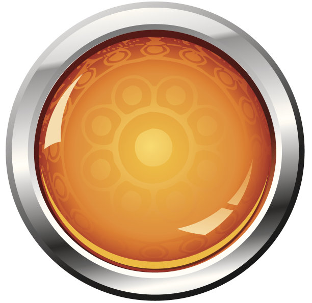 yellow复古图案按钮图片下载