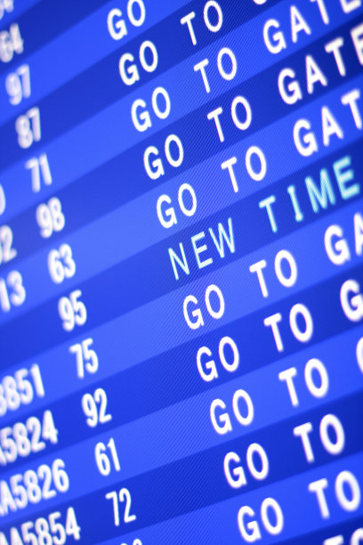 机场起飞到新时间登机口图片下载