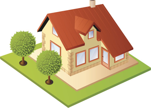 等距的房子图片下载