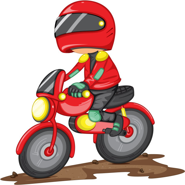 骑摩托车的男孩图片下载