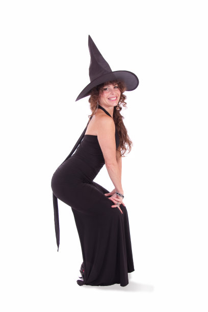 可爱的女巫摆姿势图片下载