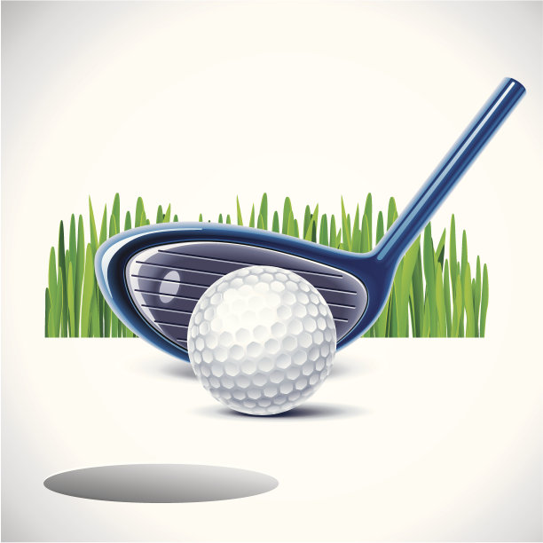 带球的高尔夫球杆图片下载