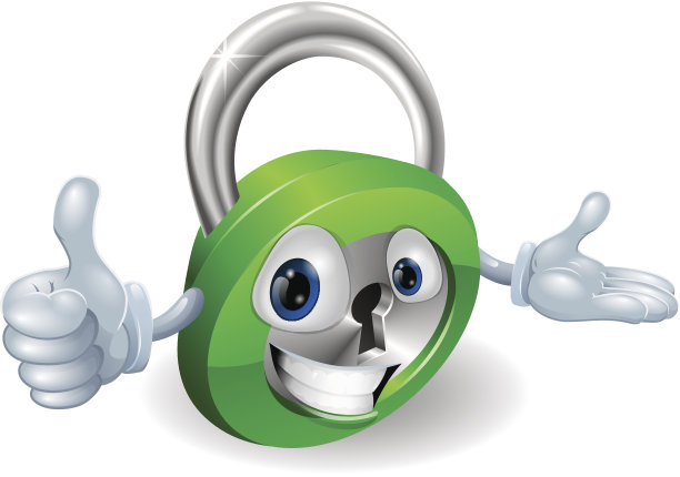 挂锁吉祥物插图图片下载