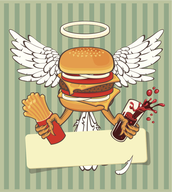 鸡翅芝士汉堡图片下载