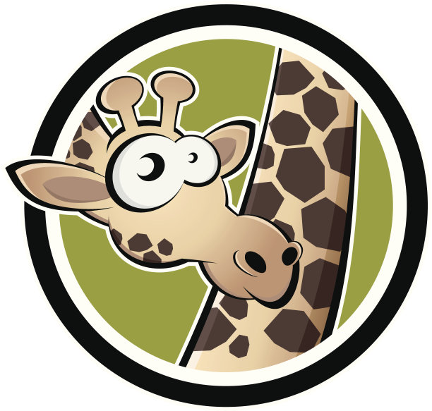 有趣的卡通长颈鹿图片下载