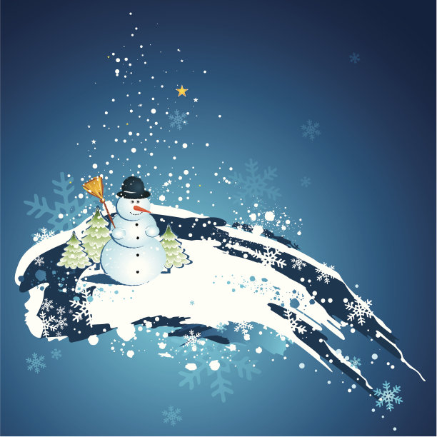 雪人圣诞卡图片下载