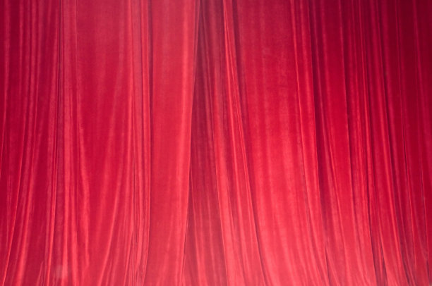 红色垂幕图片下载