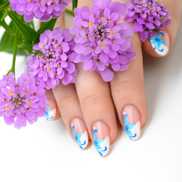 指甲艺术和花图片下载