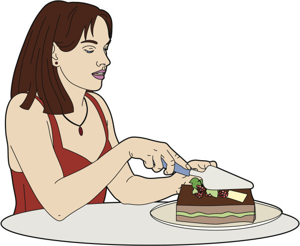 切蛋糕的女人图片下载
