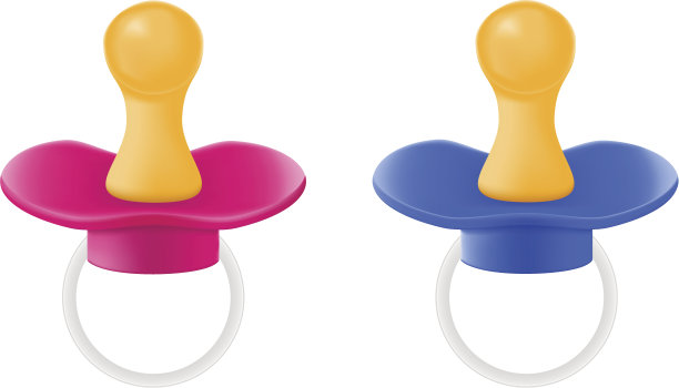 男孩和女孩的婴儿安抚剂图片下载