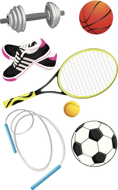 运动物体孤立在白色图片下载