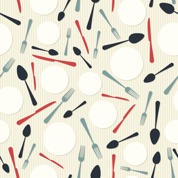 餐具的模式图片下载