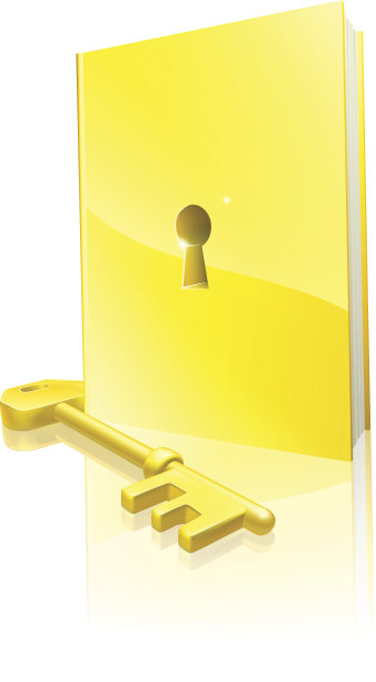 金锁的书和钥匙图片下载