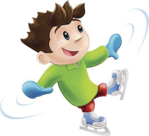 滑冰卡通图片下载