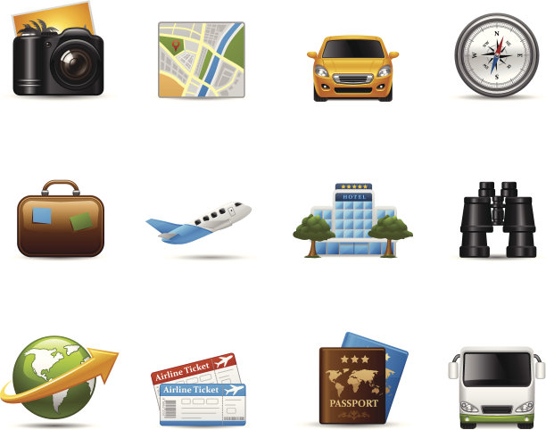 旅游和假日图标图片下载