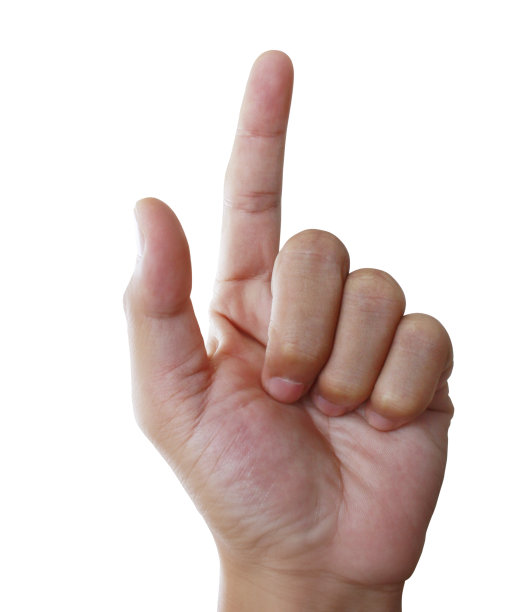 手指，手放在白色背景上图片下载