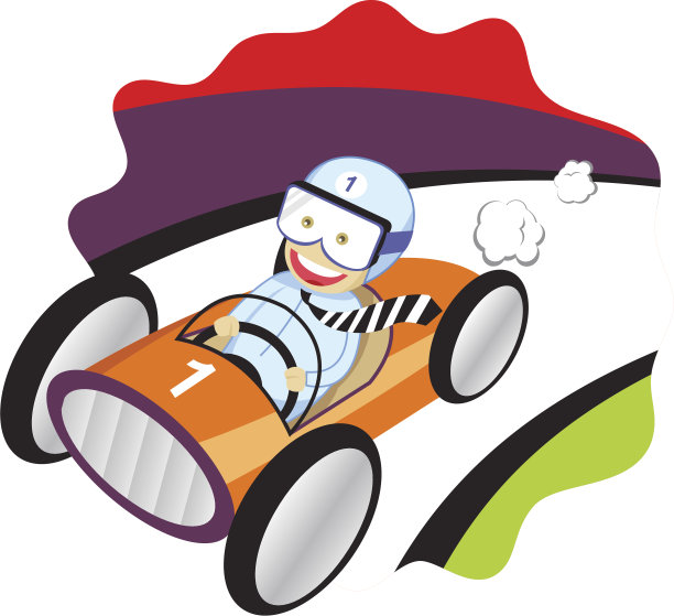 笑着开赛车的快乐男人图片下载