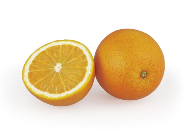 橙色孤立在白色上图片下载