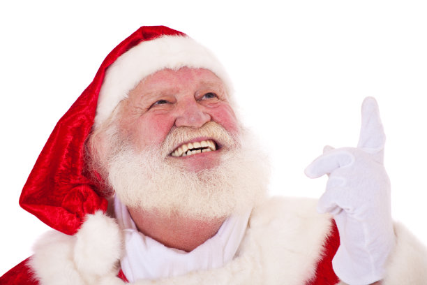 圣诞老人用手指着图片下载