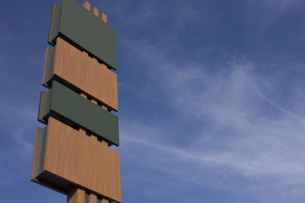 高的空白招牌与交替面板图片下载