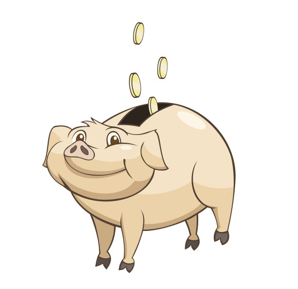 猪的形状的硬币盒子图片下载