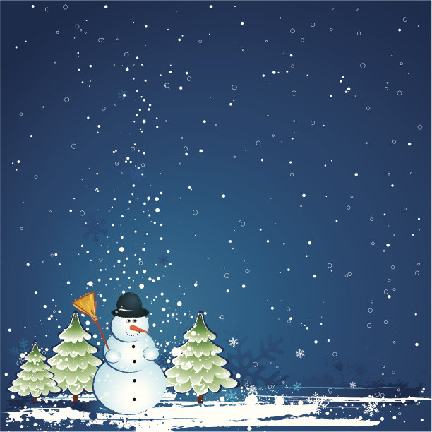 雪人圣诞卡图片下载
