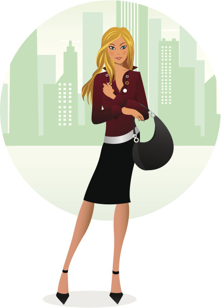 现代都市美女与包包图片下载