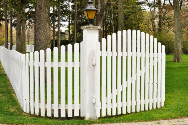 尖桩围栏和配套的大门图片下载