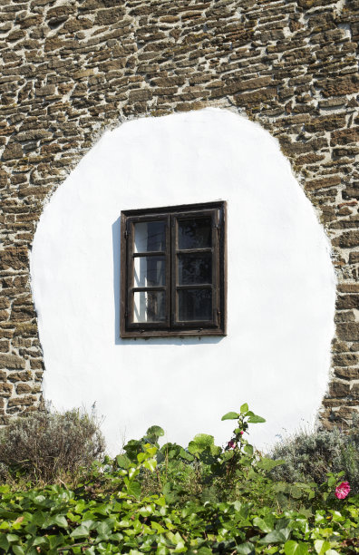 匈牙利蒂哈尼一个古老的石头农舍的细节图片下载